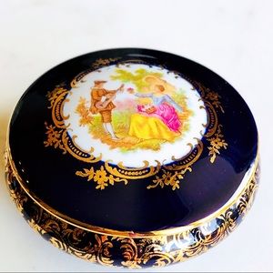 Vintage 22K Gold Limoges Trinket Box French